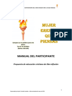 Manual Del Participante MUJER ERES LO QUE PIENSAS