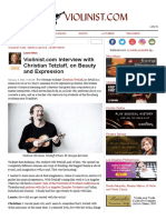 Violinist.com Interview with Christian Tetzlaff, on Beauty and Expression