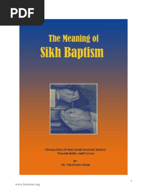 The Meaning Of Sikh Baptism Pdf Guru Granth Sahib Mysticism