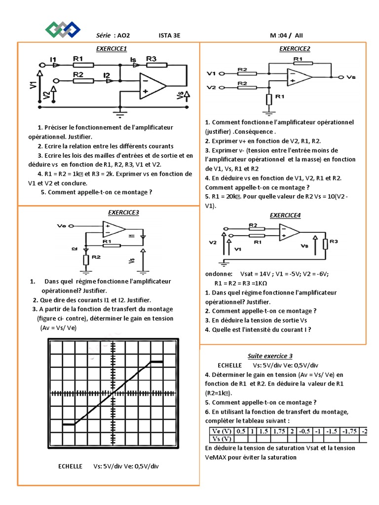 2 Serie M04 AO2 | PDF | Ingénierie électronique | Électrotechnique