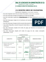 Requisitos de Colegiatura 2018-ICA