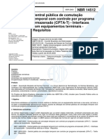 NBR 14512 - Central Publica de Comutacao Temporal Com Controle Por Programa Armazenado (Cpta-T) PDF