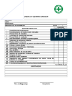 Check List Serra Circular