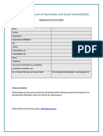 Application Form For Editor Ijhss PDF