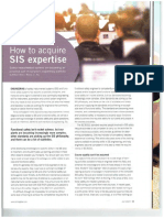 2019 July - How To Acquire SIS Expertise - Control Article