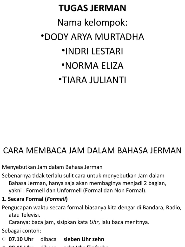 Tugas Jerman