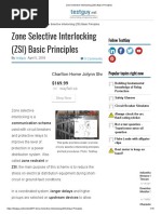 Zone Selective Interlocking (ZSI) Basic Principles