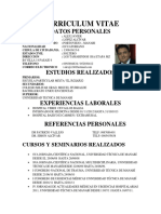 CV médico ecuatoriano con experiencia en hospitales