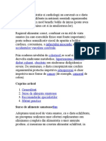 Dieta in Bolile Cardiovasculare