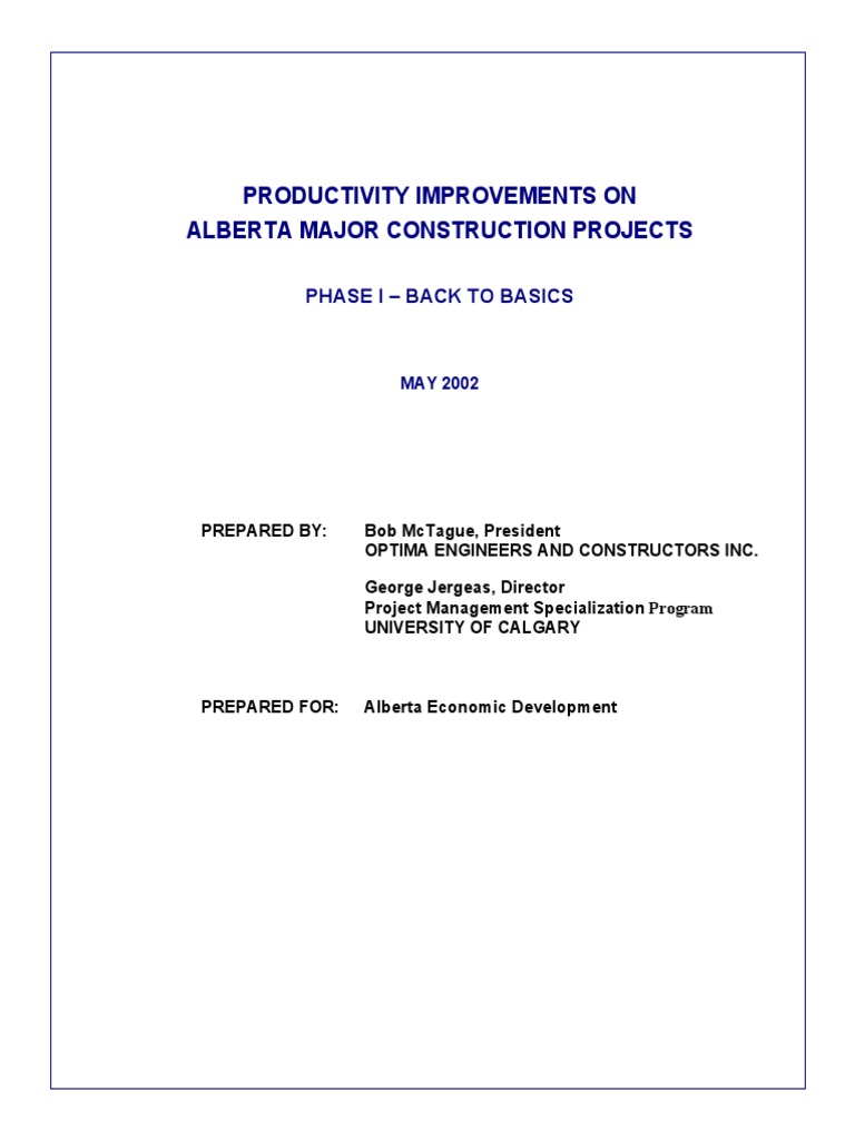 Construction Productivity Improvements 03 | PDF | Labour Economics ...