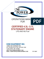 Stationary Engine Operations Manual