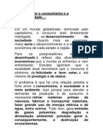 Relação entre consumismo e sustentabilidade