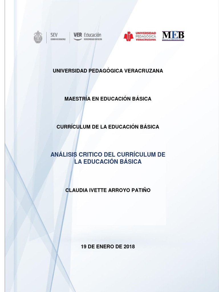 Análisis Crítico del Currículum Escolar | PDF | Plan de estudios ...