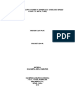 Resumen de Especificaciones de Materiales (Subbases-Bases-Carpetas Asfalticas)