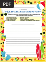 Redação férias 2