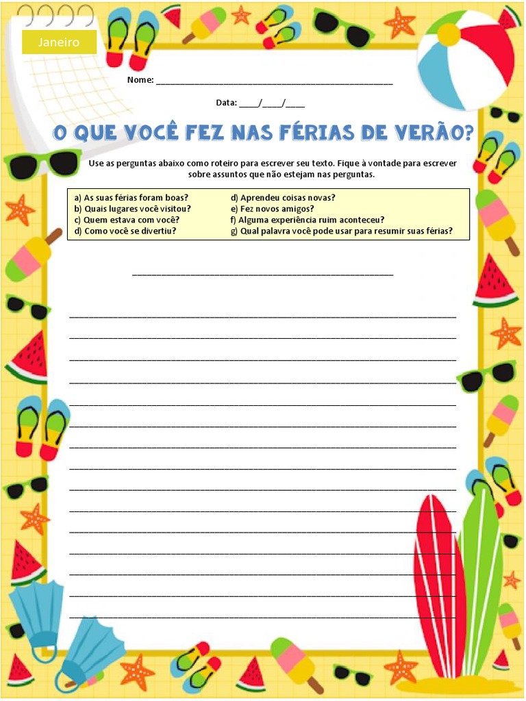 Redação Férias 2 | PDF