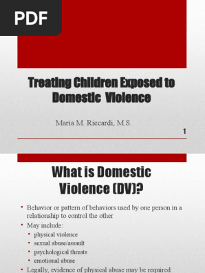Treatment With Families Who Have Been Exposed to DV