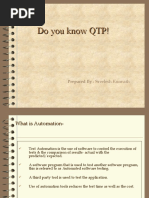 Do You Know QTP!