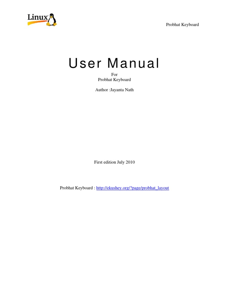 Bengali Probhat Keyboard Layout Help Manual | PDF
