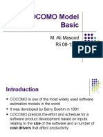 COCOMO Model Basic: M. Ali Masood Rii 08-1227