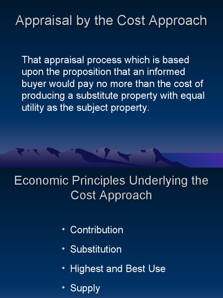An Overview of the Cost Approach for Property Valuation PDF