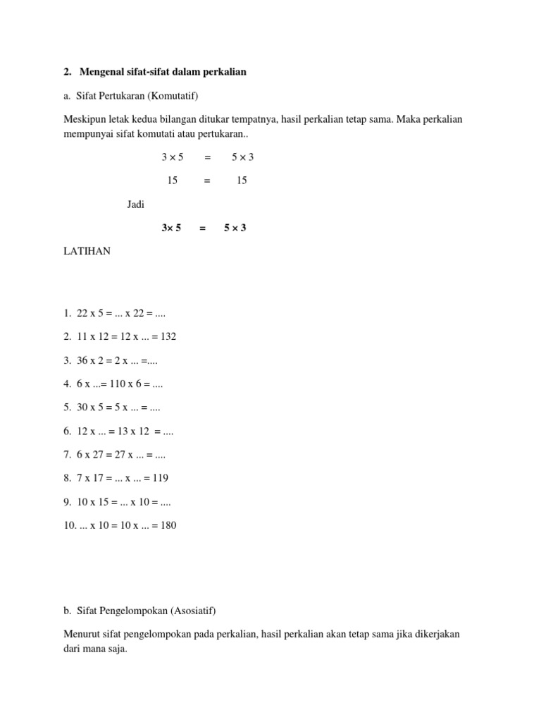 Perkalian Dan Pembagian Kelas 3 Sd 1
