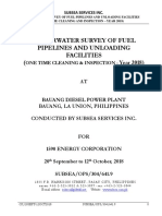 Report-Under Water Inspection Fuel Pipelines and Unloading Facilities