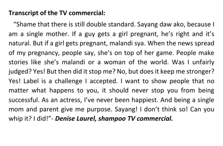 Transcript of The TV Commercial | PDF