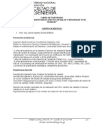 CV Del Prof. Ing. Alvarez Curso ISO 45001 FIUNA
