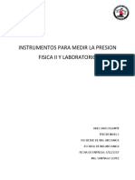 Instrumentos para medir presión