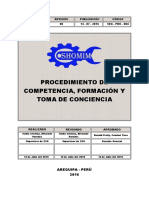 Seg - Pro - 004 Procedimiento para Competencia, Formación y Toma de Conciencia