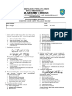 Soal Agama UTS 1 X11