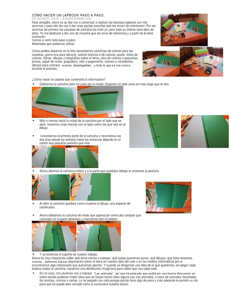 Cómo Hacer Un Lapbook Paso A | PDF | Naturaleza