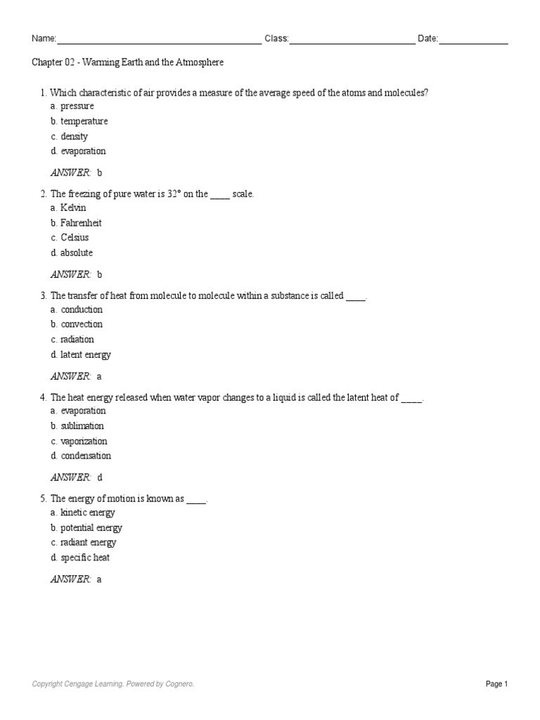 Chapter 02 Warming Earth and The Atmosphere | PDF | Atmosphere Of Earth ...