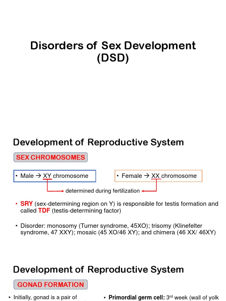 Disorders of Sexual Development Overview | PDF | Reproductive System ...