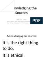 Acknowledging The Sources
