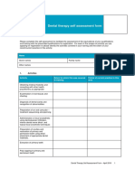 Dental Therapy Self Assessment