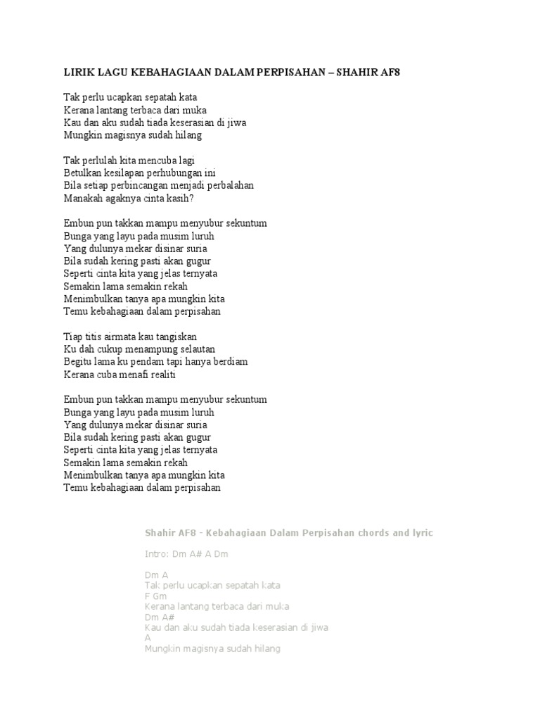 Lirik Lagu Kebahagiaan Dalam An Pdf