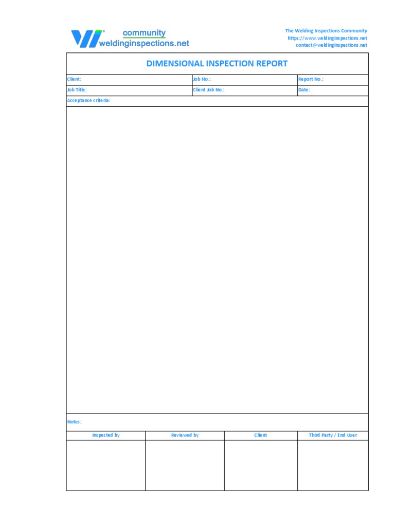 Dimensional Inspection Report PDF PDF