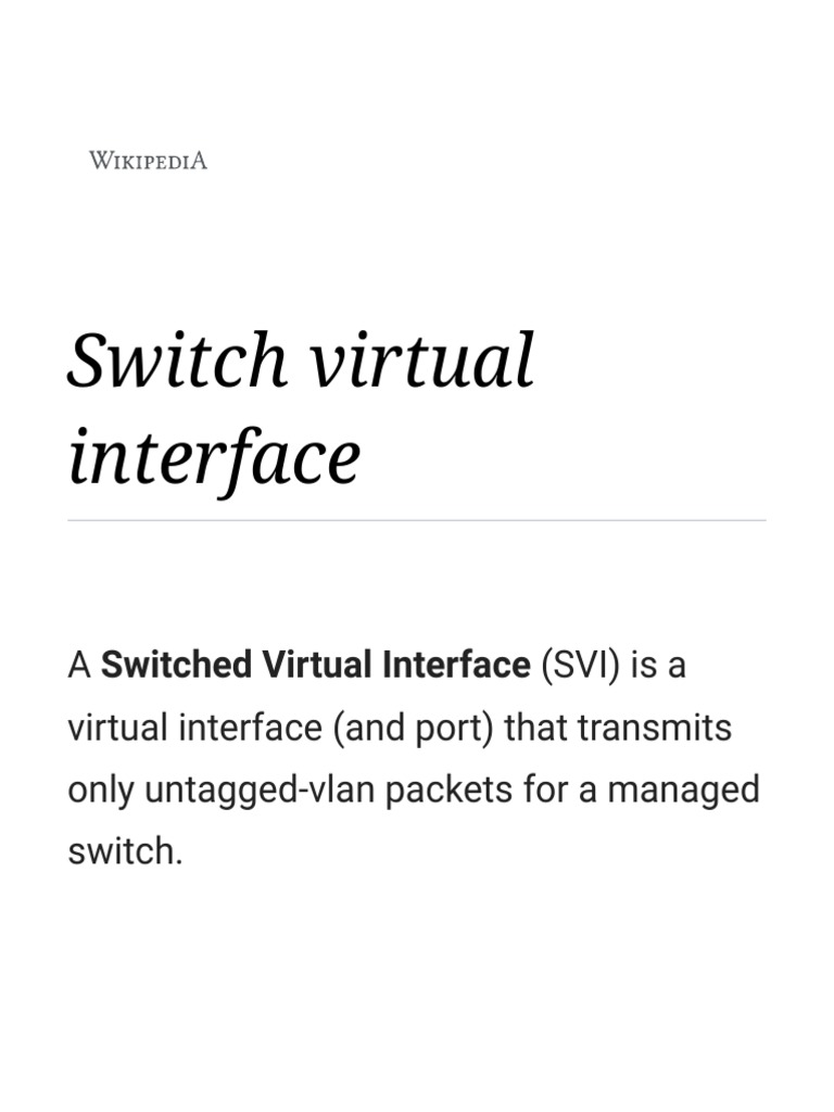 Switch Virtual Interface Wikipedia PDF