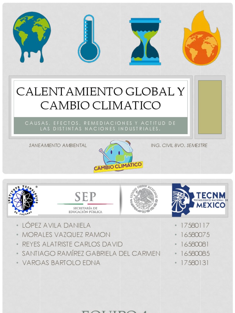 Causas y efectos del cambio climático | PDF | Gases de efecto ...