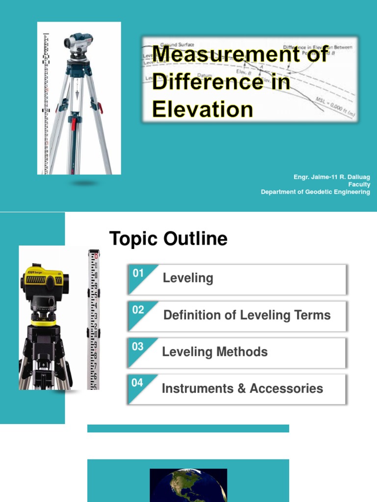 Geodesy, Ground Positioning, And Levelling – BBAXXH