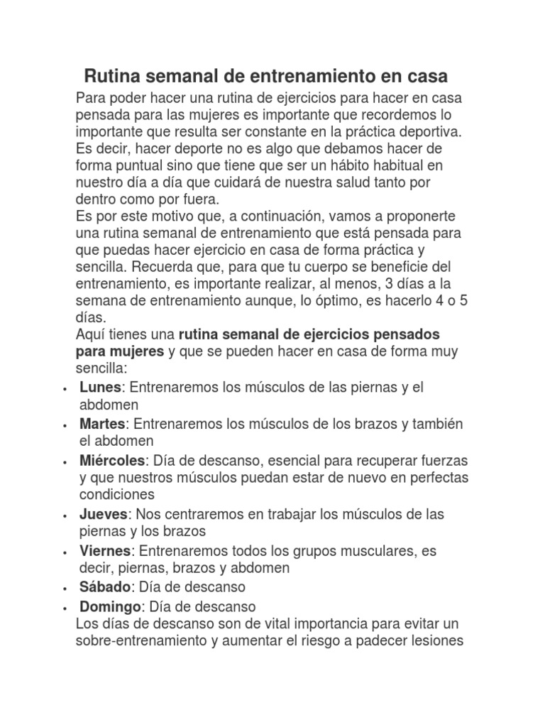 Rutina de ejercicios para hacer en casa - ¡Para mujeres!