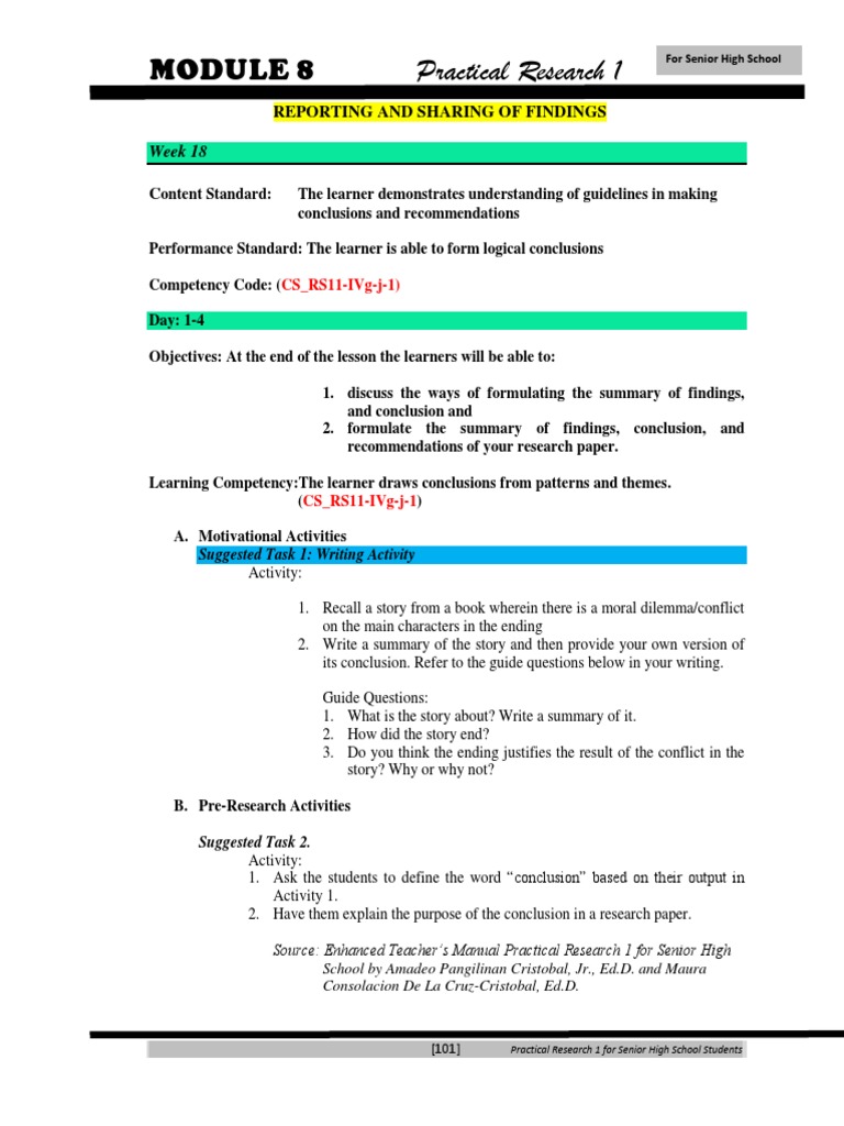 Concluding Research Papers in Module 8 | PDF | Citation | News