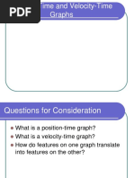 Position-Time and Velocity-Time Graphs