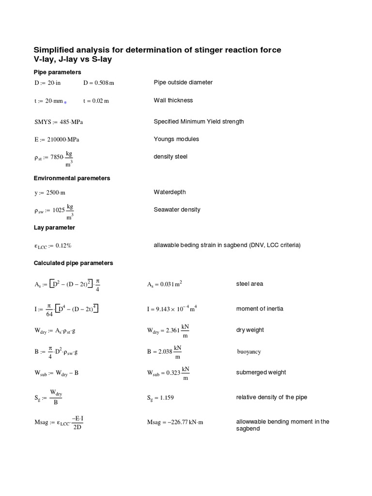 Design Calculations For Pipelines Onshore PDF Young s Modulus Gases