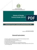 Government of Sindh Primary Grades Scheme of Studies