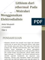 Ekstraksi Lithium Dari Fluida Geothermal Pada Lapangan Wairakei