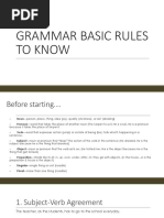 GRAMMAR BASIC RULES TO KNOW