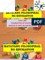 Batayang Pilosopikal NG Edukasyon